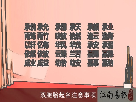 双胞胎起名注意事项