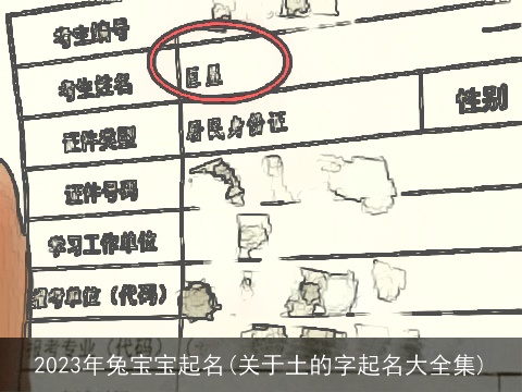 2023年兔宝宝起名(关于土的字起名大全集)