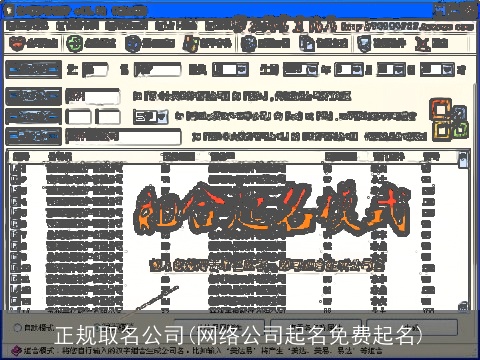 正规取名公司(网络公司起名免费起名)