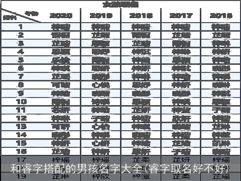 和睿字搭配的男孩名字大全(睿字取名好不好)
