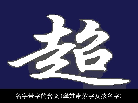 名字带字的含义(龚姓带紫字女孩名字)
