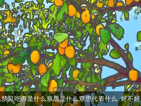梦见吃杏是什么意思是什么意思代表什么 好不好