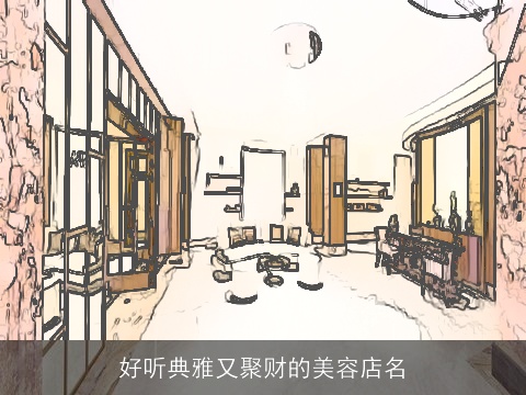 好听典雅又聚财的美容店名