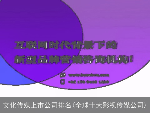 文化传媒上市公司排名(全球十大影视传媒公司)