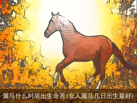 属马什么时辰出生命苦(女人属马几日出生最好)