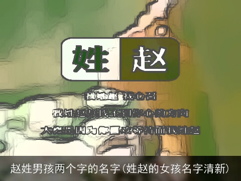 赵姓男孩两个字的名字(姓赵的女孩名字清新)