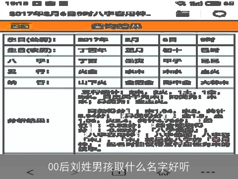 00后刘姓男孩取什么名字好听