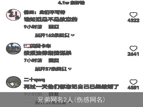 兄弟网名2人(伤感网名)