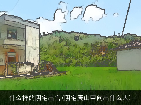 什么样的阴宅出官(阴宅庚山甲向出什么人)