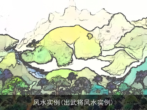 风水实例(出武将风水实例)