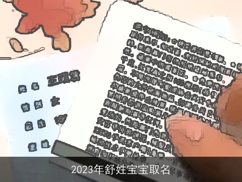 2023年舒姓宝宝取名