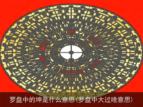 罗盘中的坤是什么意思(罗盘中大过啥意思)