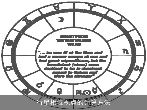 行星相位视点的计算方法