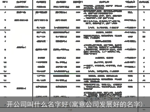 开公司叫什么名字好(寓意公司发展好的名字)