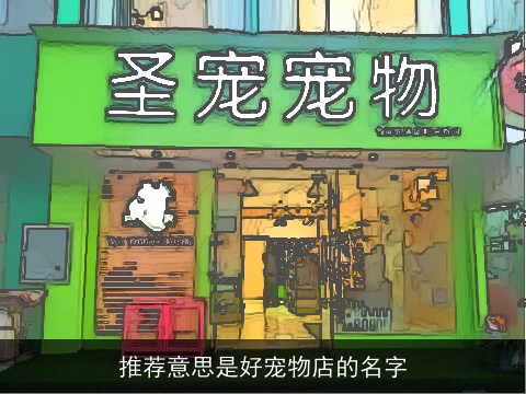 推荐意思是好宠物店的名字