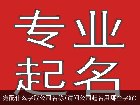 鑫配什么字取公司名称(请问公司起名用哪些字好)