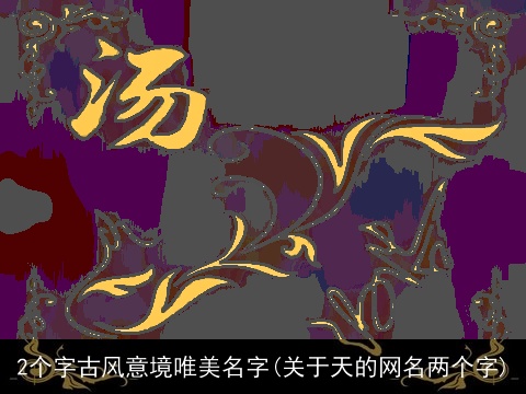 2个字古风意境唯美名字(关于天的网名两个字)