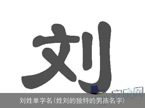 刘姓单字名(姓刘的独特的男孩名字)