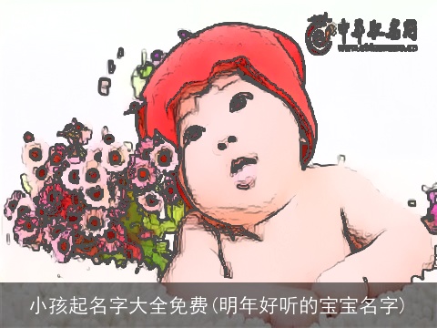 小孩起名字大全免费(明年好听的宝宝名字)
