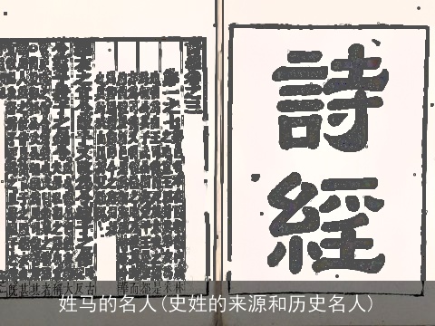 姓马的名人(史姓的来源和历史名人)