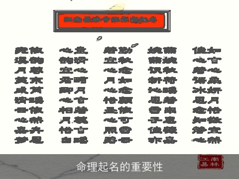 命理起名的重要性