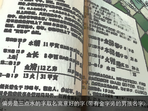 偏旁是三点水的字取名寓意好的字(带有金字旁的男孩名字)