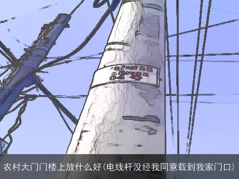 农村大门门楼上放什么好(电线杆没经我同意载到我家门口)