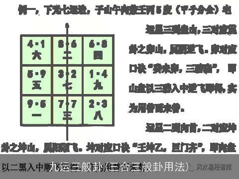 九运三般卦(三合三般卦用法)