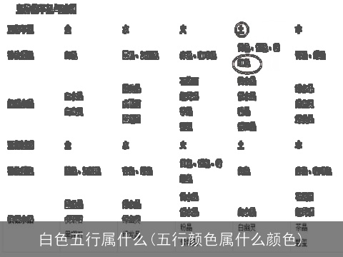 白色五行属什么(五行颜色属什么颜色)