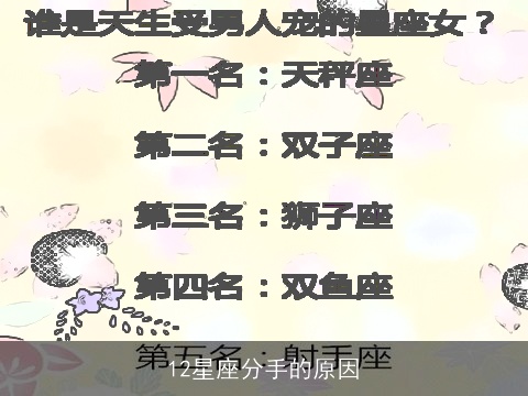 12星座分手的原因