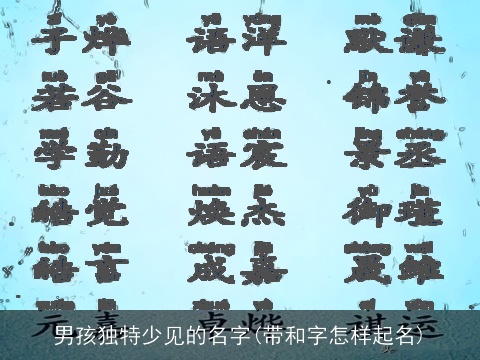 男孩独特少见的名字(带和字怎样起名)