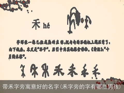 带禾字旁寓意好的名字(禾字旁的字有哪些男孩)