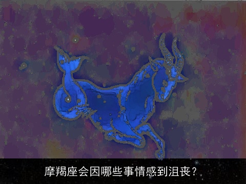摩羯座会因哪些事情感到沮丧？