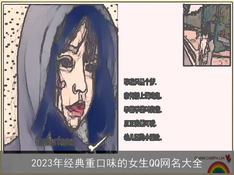2023年经典重口味的女生QQ网名大全