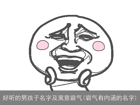 好听的男孩子名字及寓意霸气(霸气有内涵的名字)
