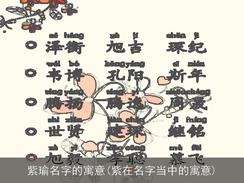 紫瑜名字的寓意(紫在名字当中的寓意)