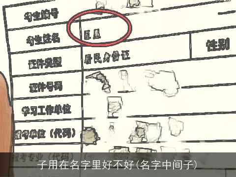 子用在名字里好不好(名字中间子)