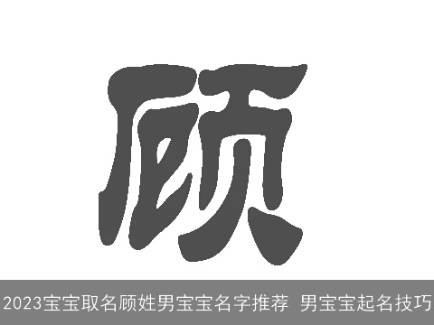 2023宝宝取名顾姓男宝宝名字推荐 男宝宝起名技巧