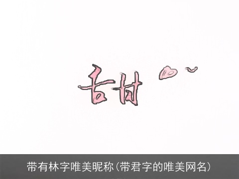 带有林字唯美昵称(带君字的唯美网名)