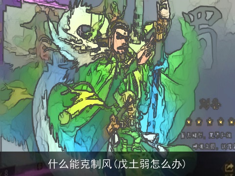 什么能克制风(戊土弱怎么办)