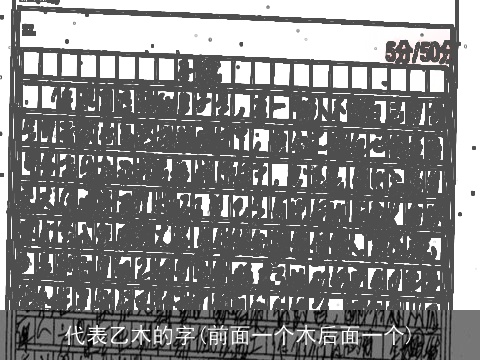 代表乙木的字(前面一个木后面一个)