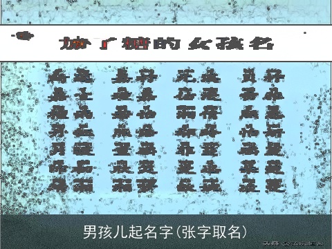 男孩儿起名字(张字取名)