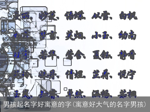 男孩起名字好寓意的字(寓意好大气的名字男孩)