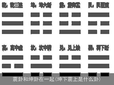 震卦和坤卦在一起(坤下震上是什么卦)