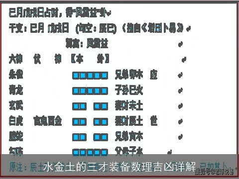 水金土的三才装备数理吉凶详解