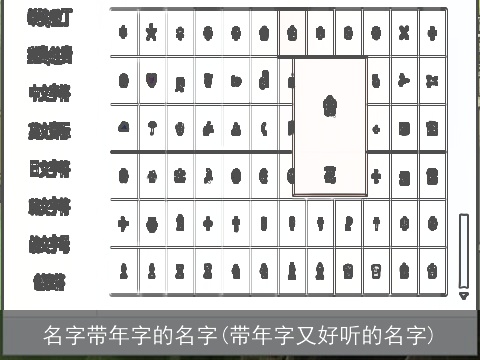 名字带年字的名字(带年字又好听的名字)