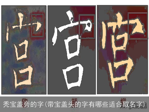 秃宝盖旁的字(带宝盖头的字有哪些适合取名字)