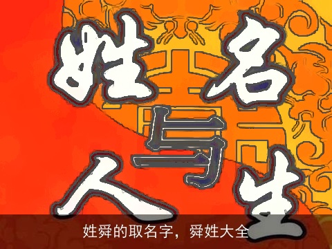 姓舜的取名字，舜姓大全