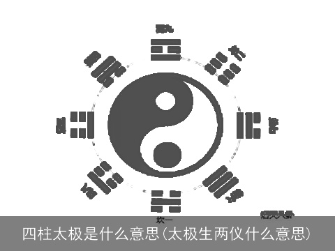 四柱太极是什么意思(太极生两仪什么意思)