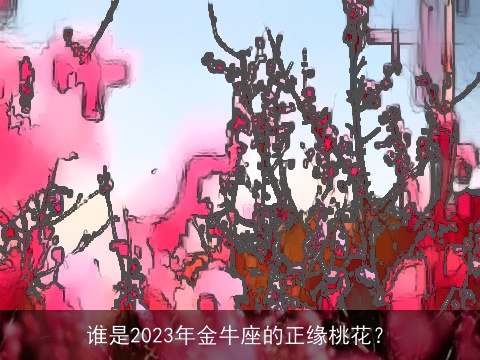 谁是2023年金牛座的正缘桃花？